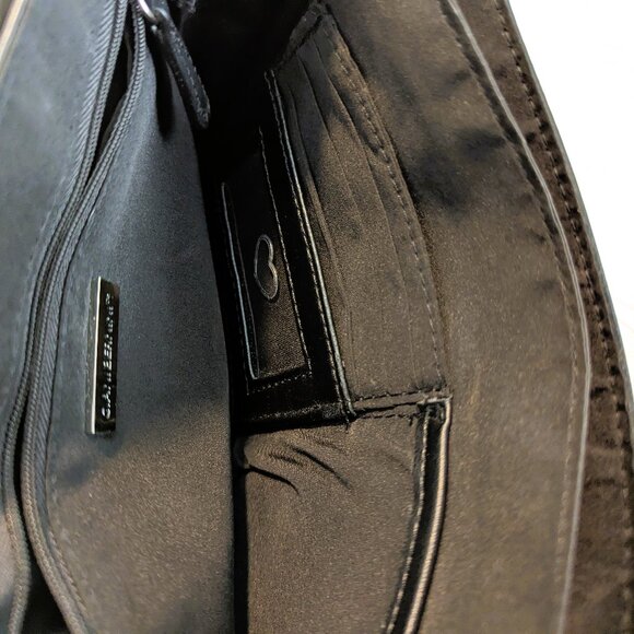 GIANI BERNINI BLACK SHOULDER LEATHER BAG VINTAGE IN GREAT CONDITION - Picture 7 of 12